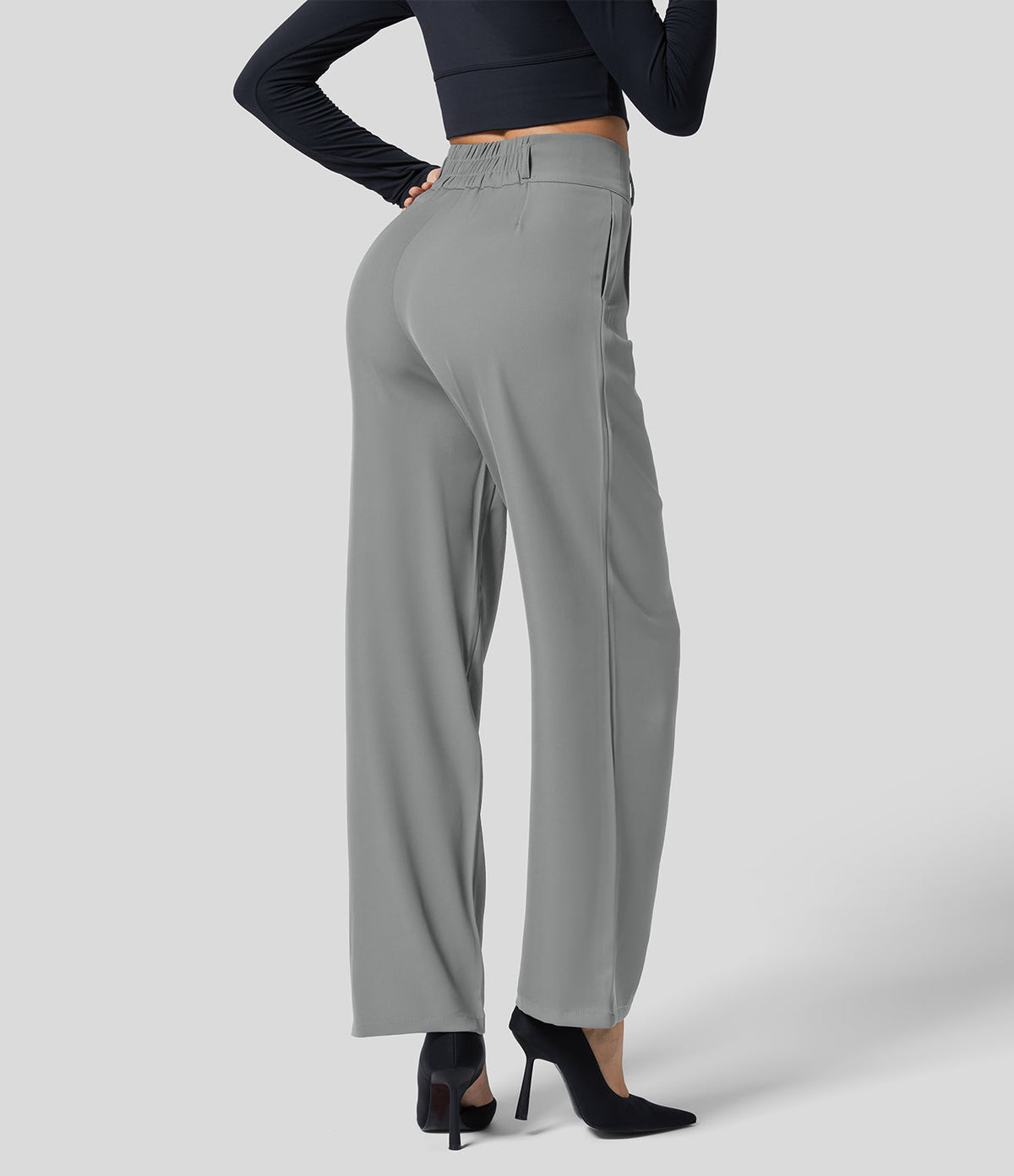 ELORIA | High-waisted women's trousers with straight legs 4