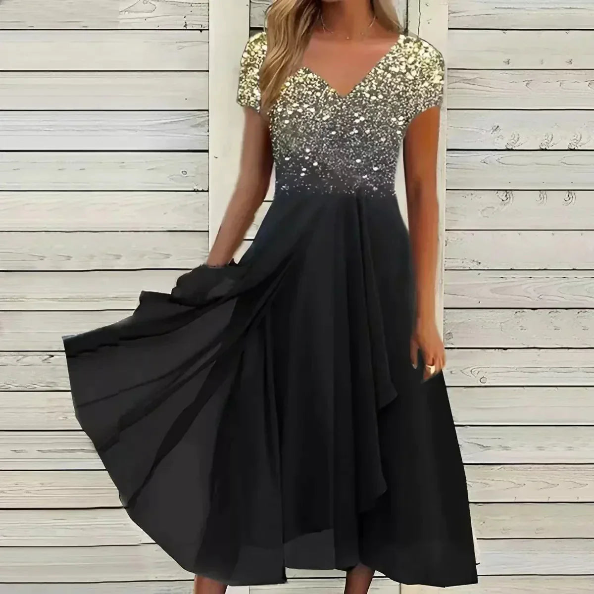 EVENY | Elegant Chiffon Party Dress with a Flowing Fit 2