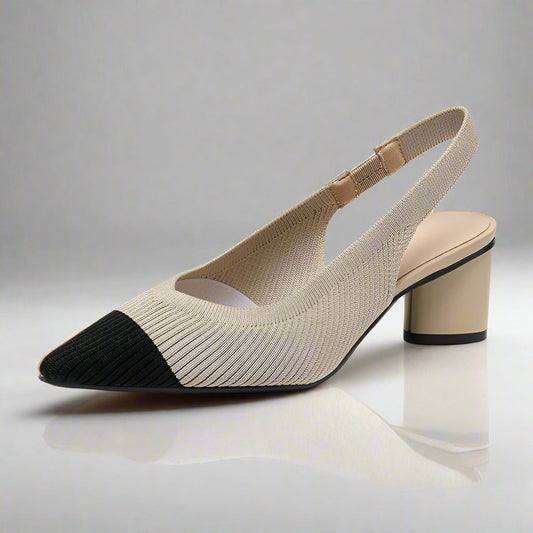 Elaria | Slingback Heels with Pointed Toe and Block Heel 0