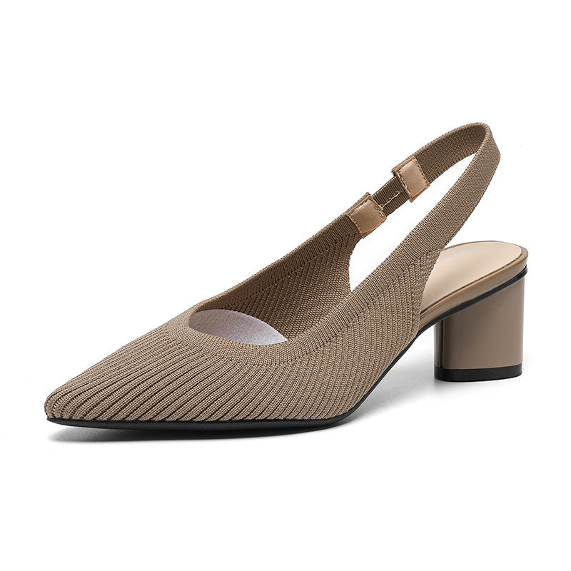 Elaria | Slingback Heels with Pointed Toe and Block Heel 6