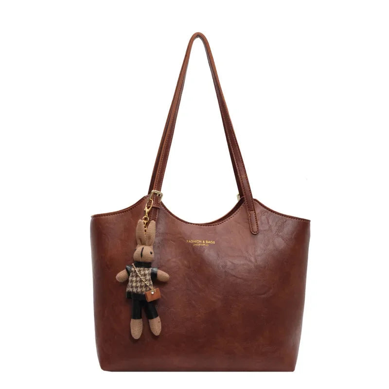 Elena Women's Black Shoulder Bag | Vegan Leather, Vintage Style 0