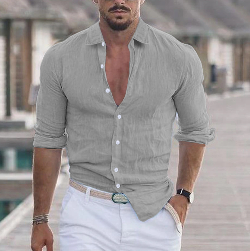 Eli Men's Linen Shirt | Breathable Fabric, Elegant Design 5