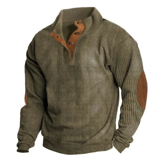 Elias Men's Sweater | Sustainable Polyester, Vintage Style 1