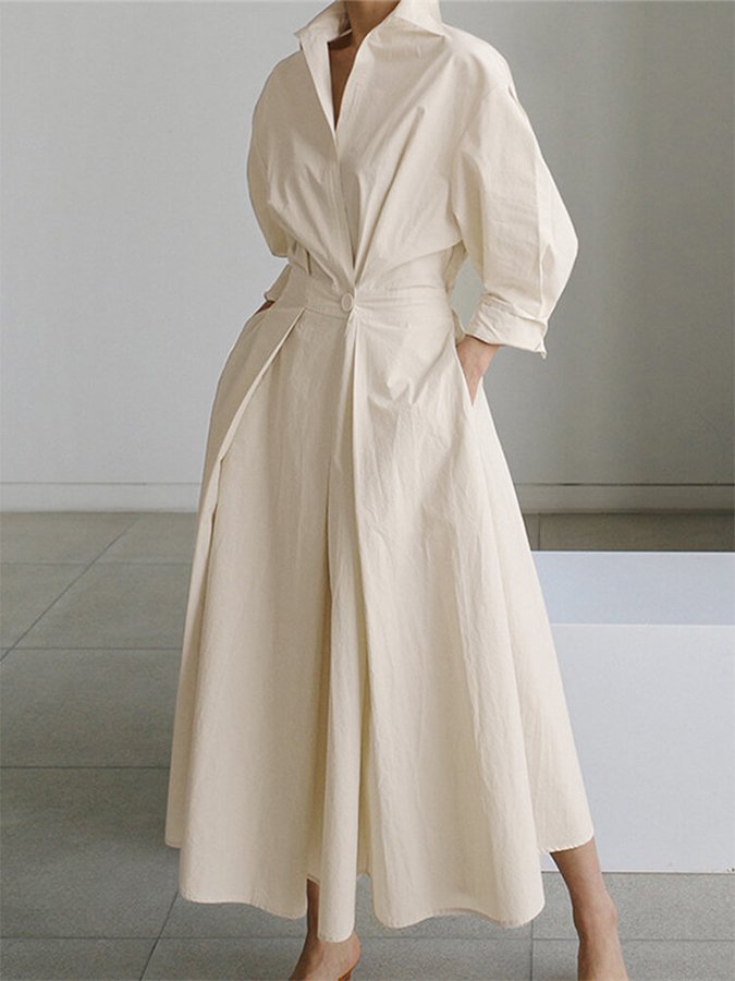Eline | Maxi-Length Summer Dress with Vintage Neckline 0