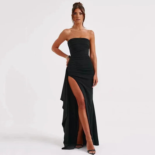 Elysia Strapless Evening Dress | Flattering Long Silhouette for Weddings and Festive Occasions 1