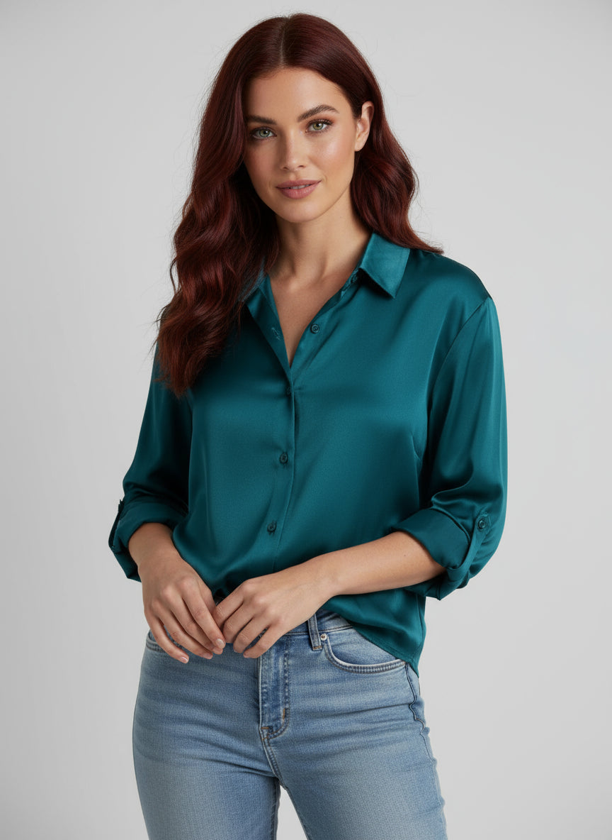 Esthere | Blouse with Button Fastening and Long Sleeves 1