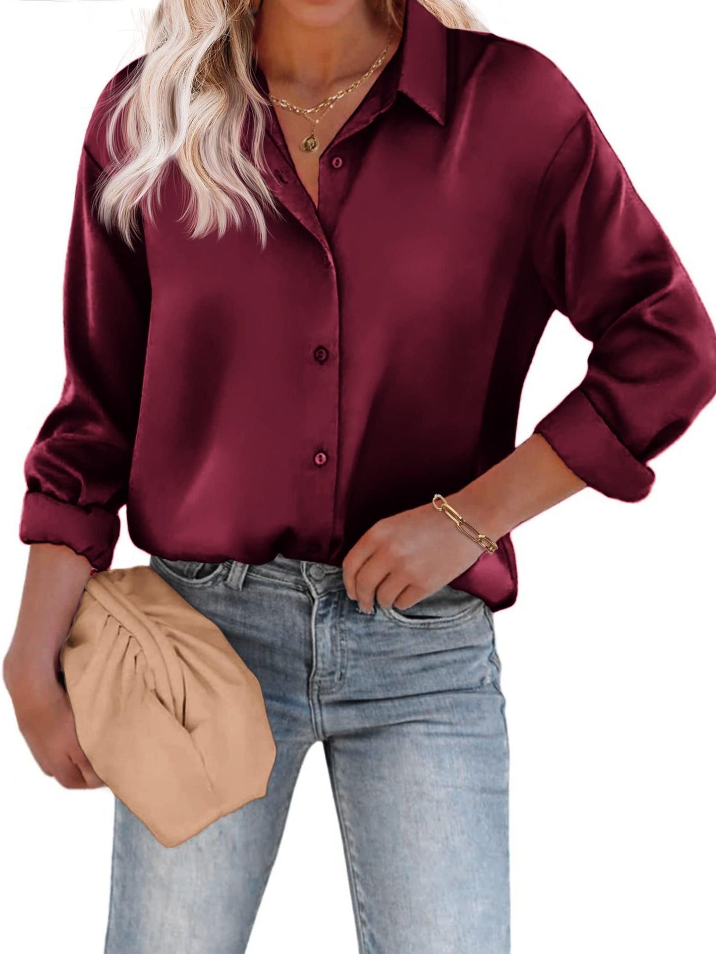 Esthere | Blouse with Button Fastening and Long Sleeves 4