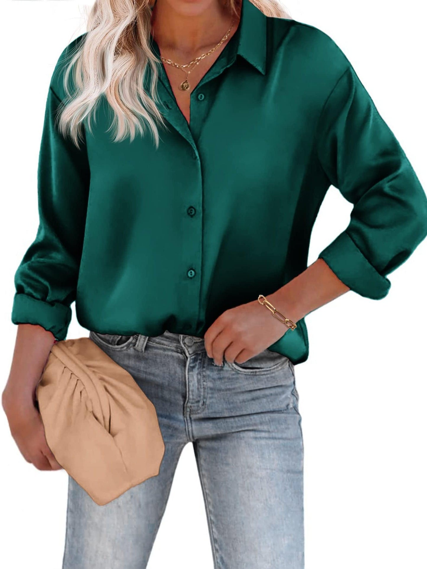 Esthere | Blouse with Button Fastening and Long Sleeves 7