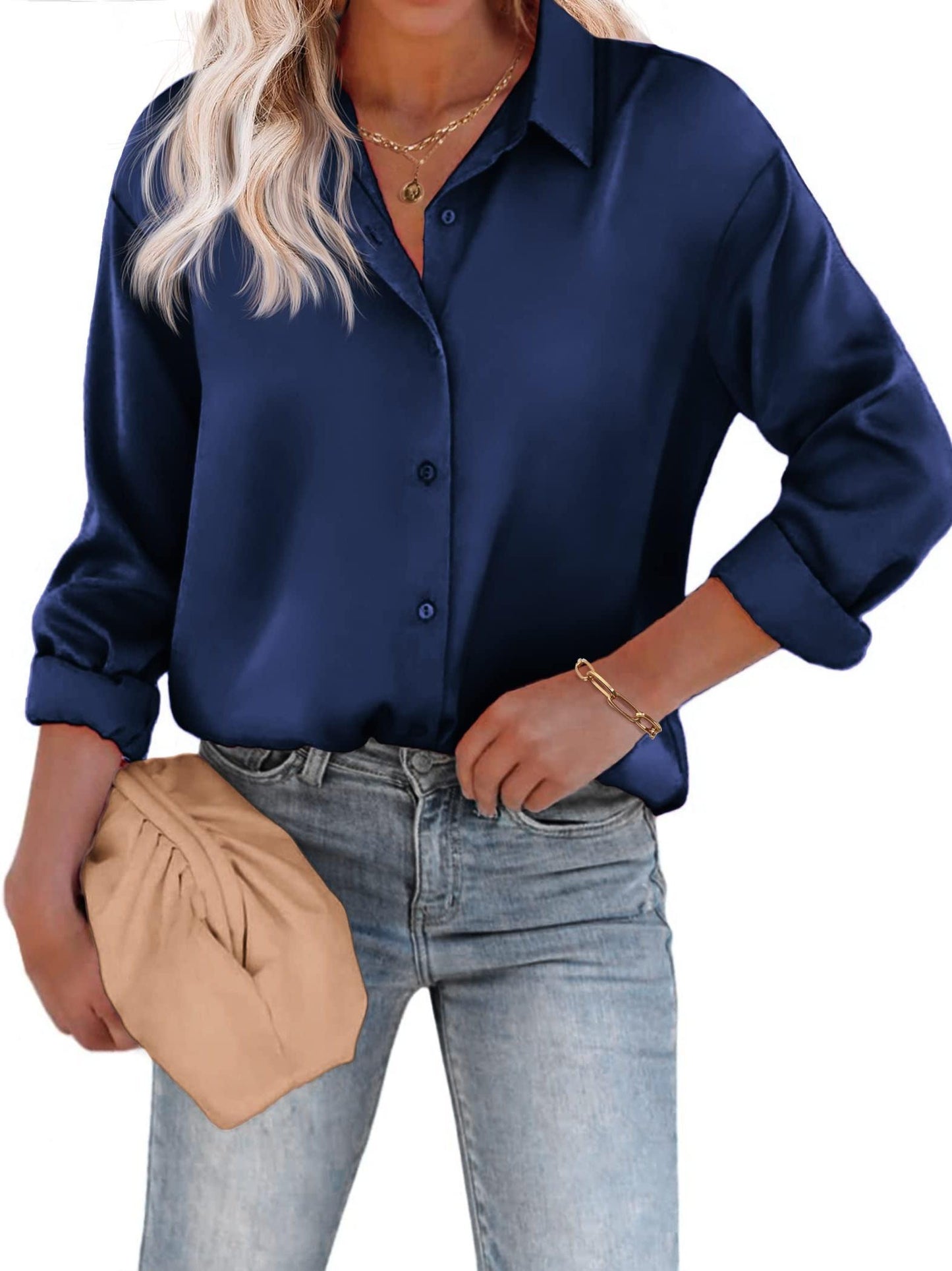 Esthere | Blouse with Button Fastening and Long Sleeves 8