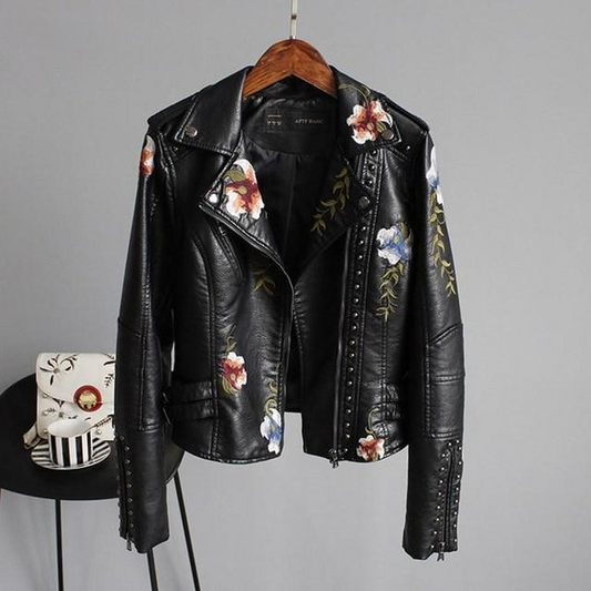 Evelyn Women's Jacket | Black Leather Women's Jacket, Timeless Design 0