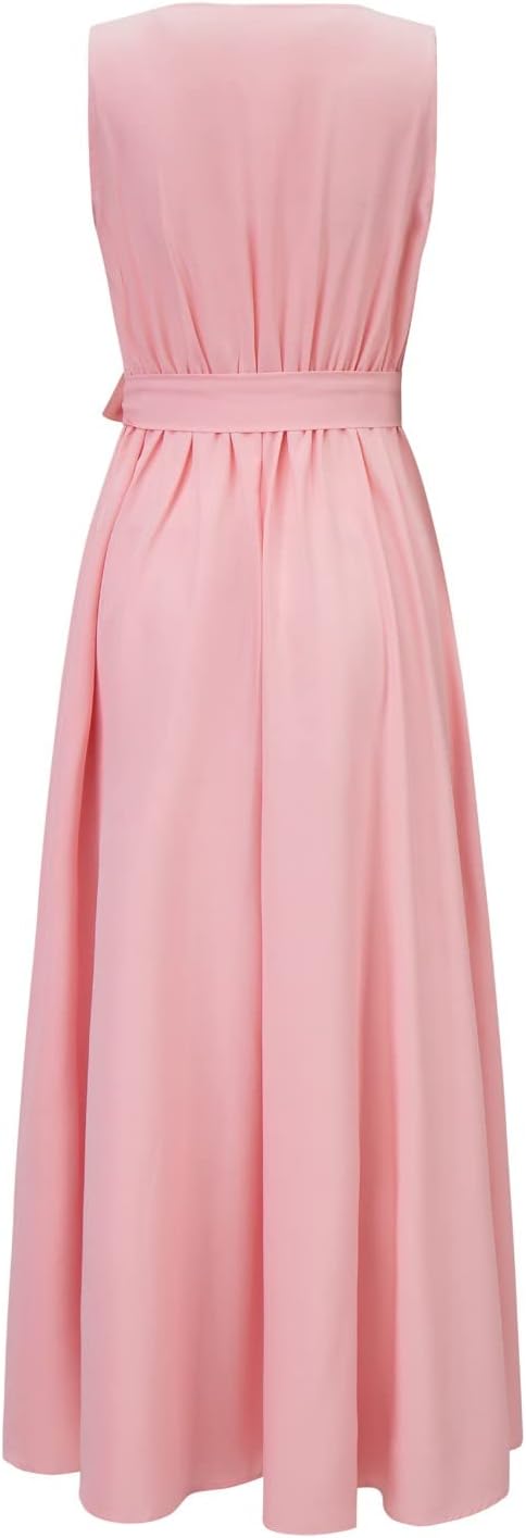 Evelyn Women's Maxi Dress | Sleeveless, V-neck, Elegant Style 2