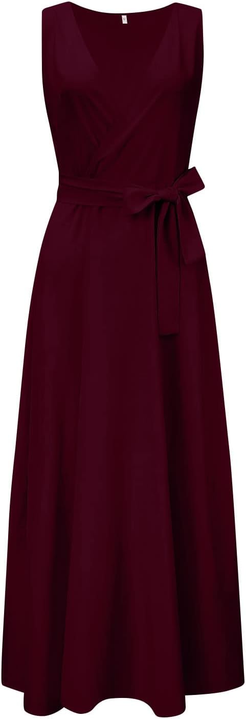 Evelyn Women's Maxi Dress | Sleeveless, V-neck, Elegant Style 7
