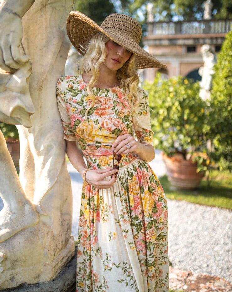 FLORLLA | Floral midi dress with elegant flair 2