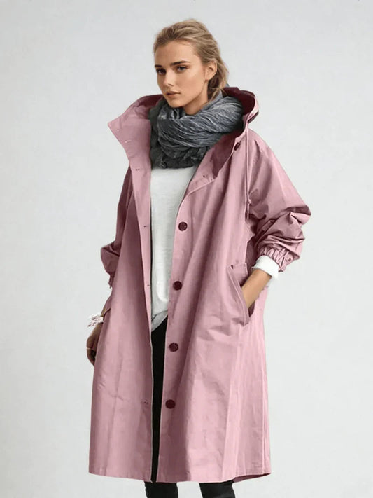 Fashionable women's raincoat | Waterproof jacket with lightweight fabric and elegant fit 0