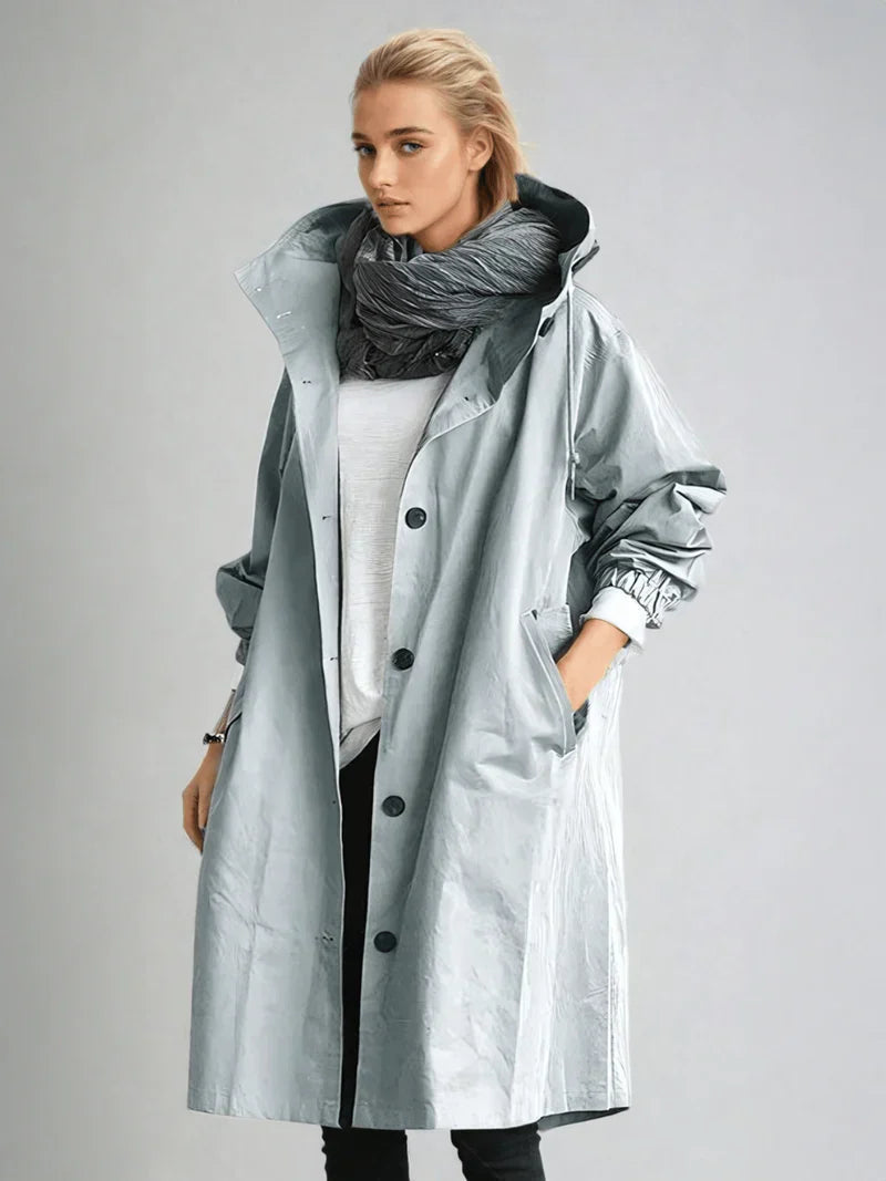 Fashionable women's raincoat | Waterproof jacket with lightweight fabric and elegant fit 4