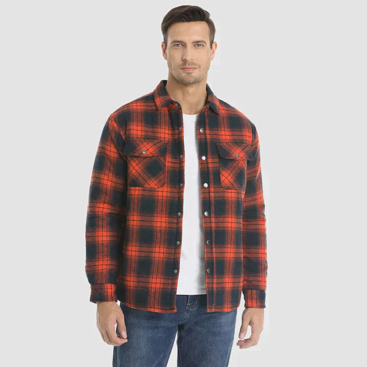 Fiona Men's Flannel Jacket | Insulated Polyester, Comfortable Winter Wear 2