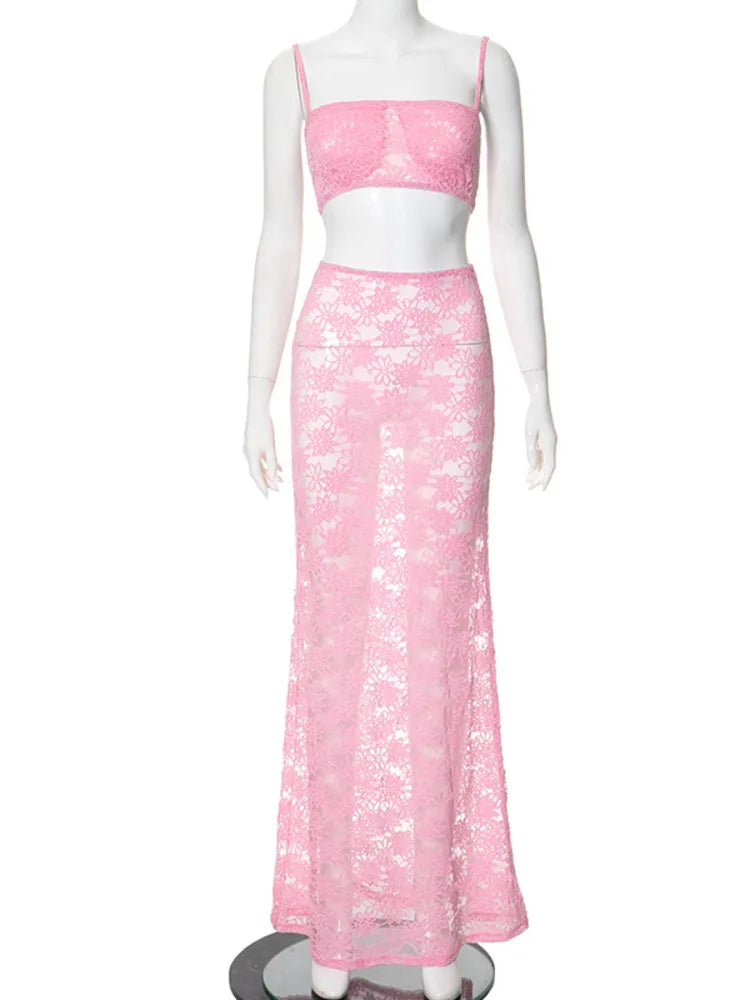 Fleur – Seductive Lace Set with Maxi Skirt 5