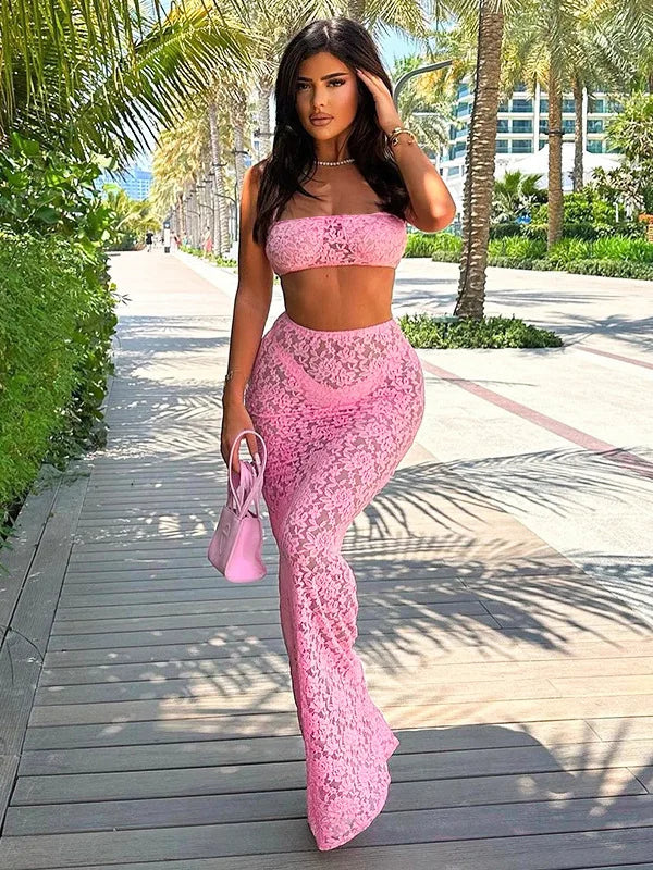 Fleur – Seductive Lace Set with Maxi Skirt 6
