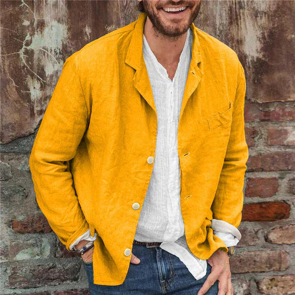 Harmon Men's Blazer | Lightweight Cotton, Elegant Design 0