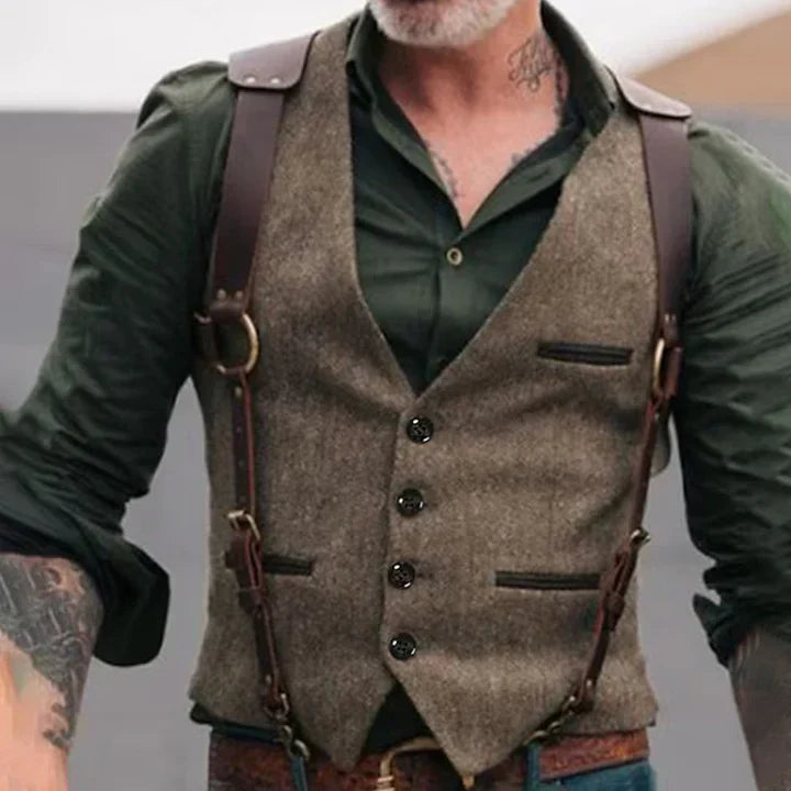 Harmon Men’s Casual Vest | Premium Fabric, Adjustable Fit 3