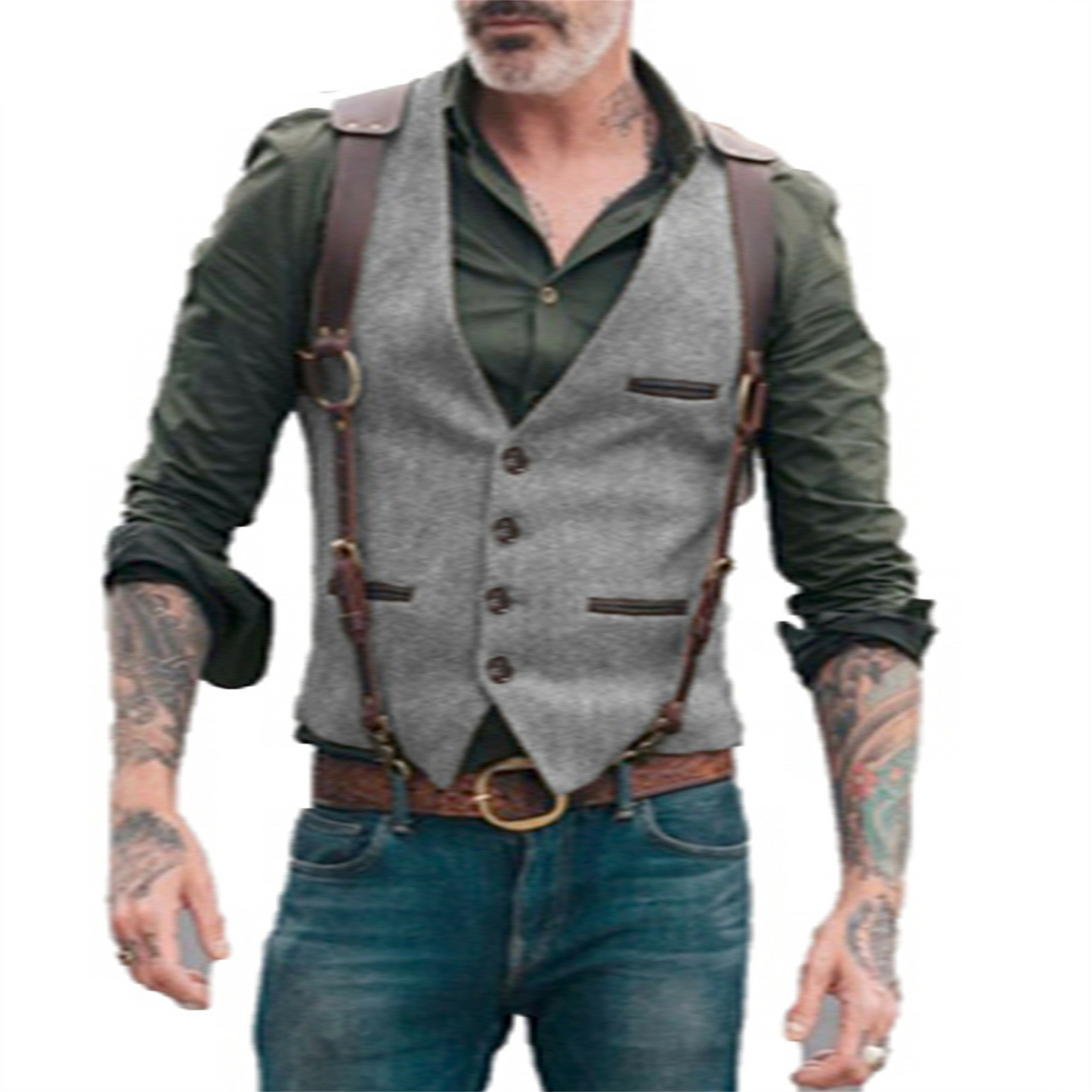Harmon Men’s Casual Vest | Premium Fabric, Adjustable Fit 9