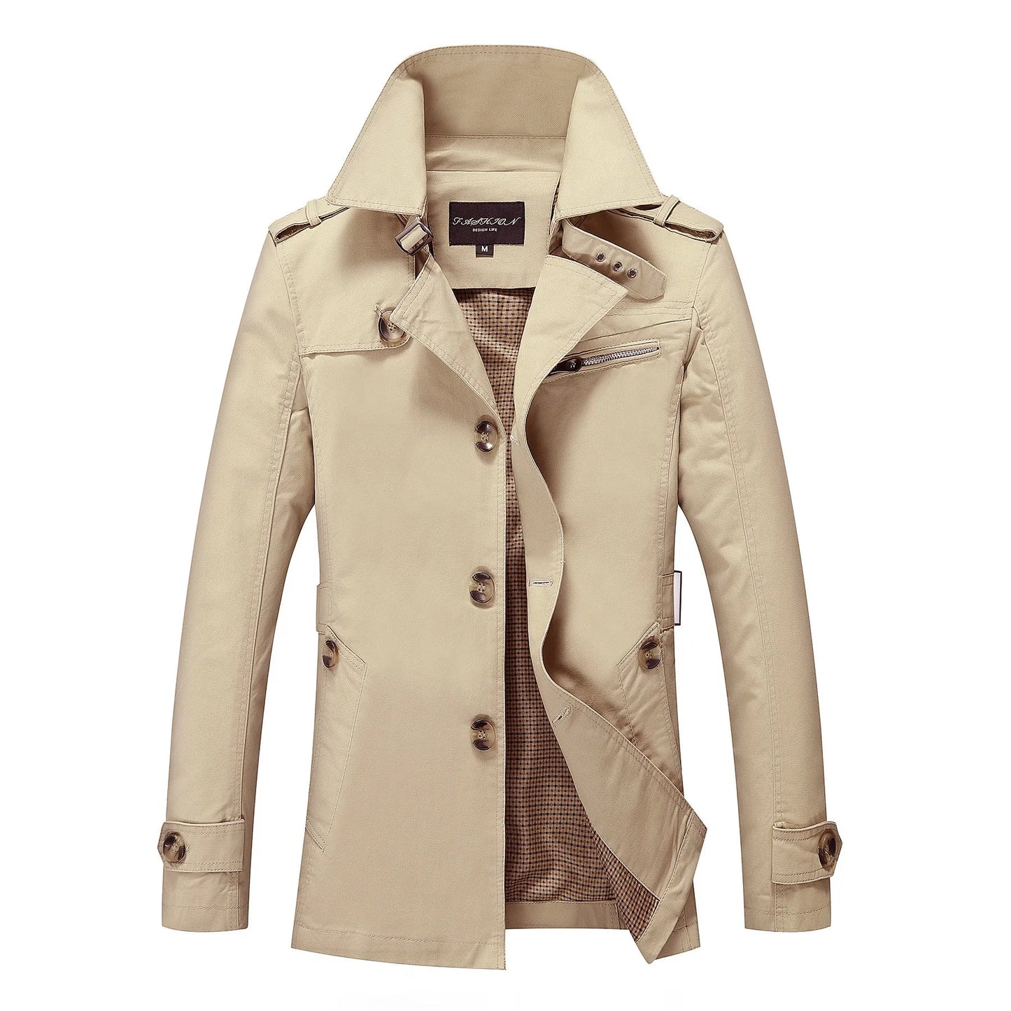 Haven Men's Trench Coat | Premium Fabric, Elegant Design 11