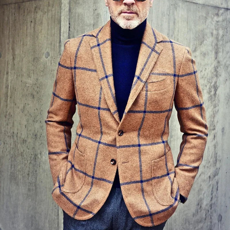 Hector Men's Blazer | Classic Checked Tweed, Autumn Style 0