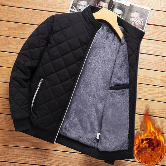 Hector Men's Jacket | Diamond Pattern, Elegant Warmth 0
