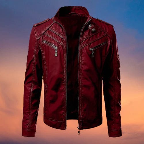 Hector Men's Jacket | Premium Leather, Classic Motorcycle Style 3