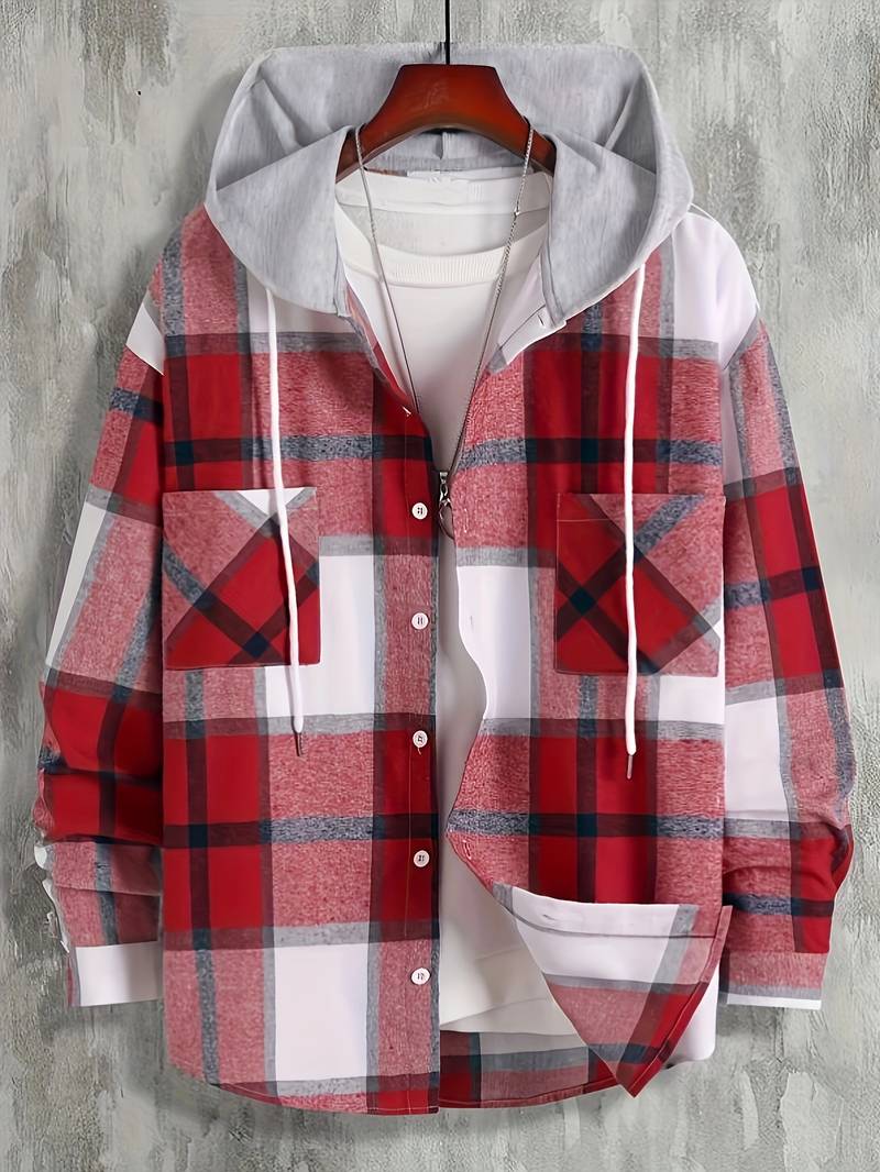 Hector Men's Jacket | Timeless Check Pattern, Adjustable Fit, Winter Essential 9