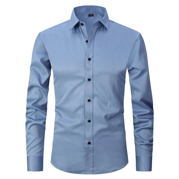 Hector Men's Stretch Dress Shirt | Breathable Polyester, Slim Fit 2
