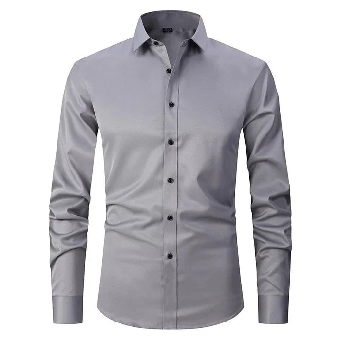 Hector Men's Stretch Dress Shirt | Breathable Polyester, Slim Fit 8