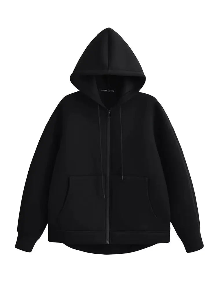 Holly Women's Winter Coat | Grey Long Zipper with Hood, Comfortable and Stylish 3