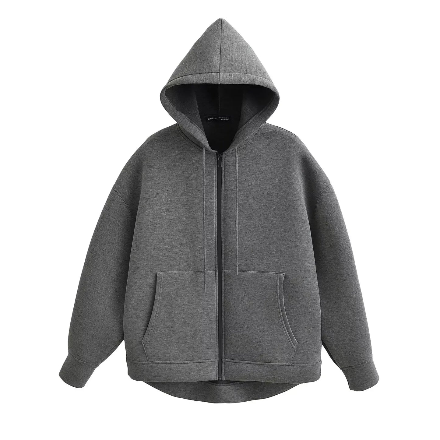 Holly Women's Winter Coat | Grey Long Zipper with Hood, Comfortable and Stylish 5