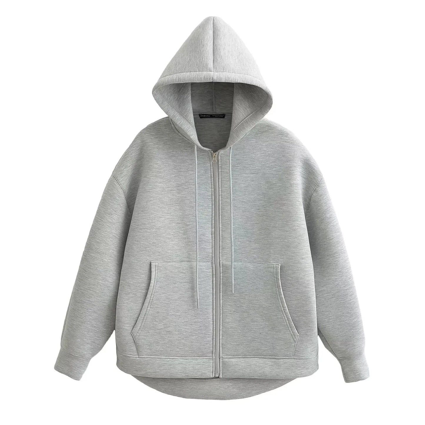 Holly Women's Winter Coat | Grey Long Zipper with Hood, Comfortable and Stylish 6