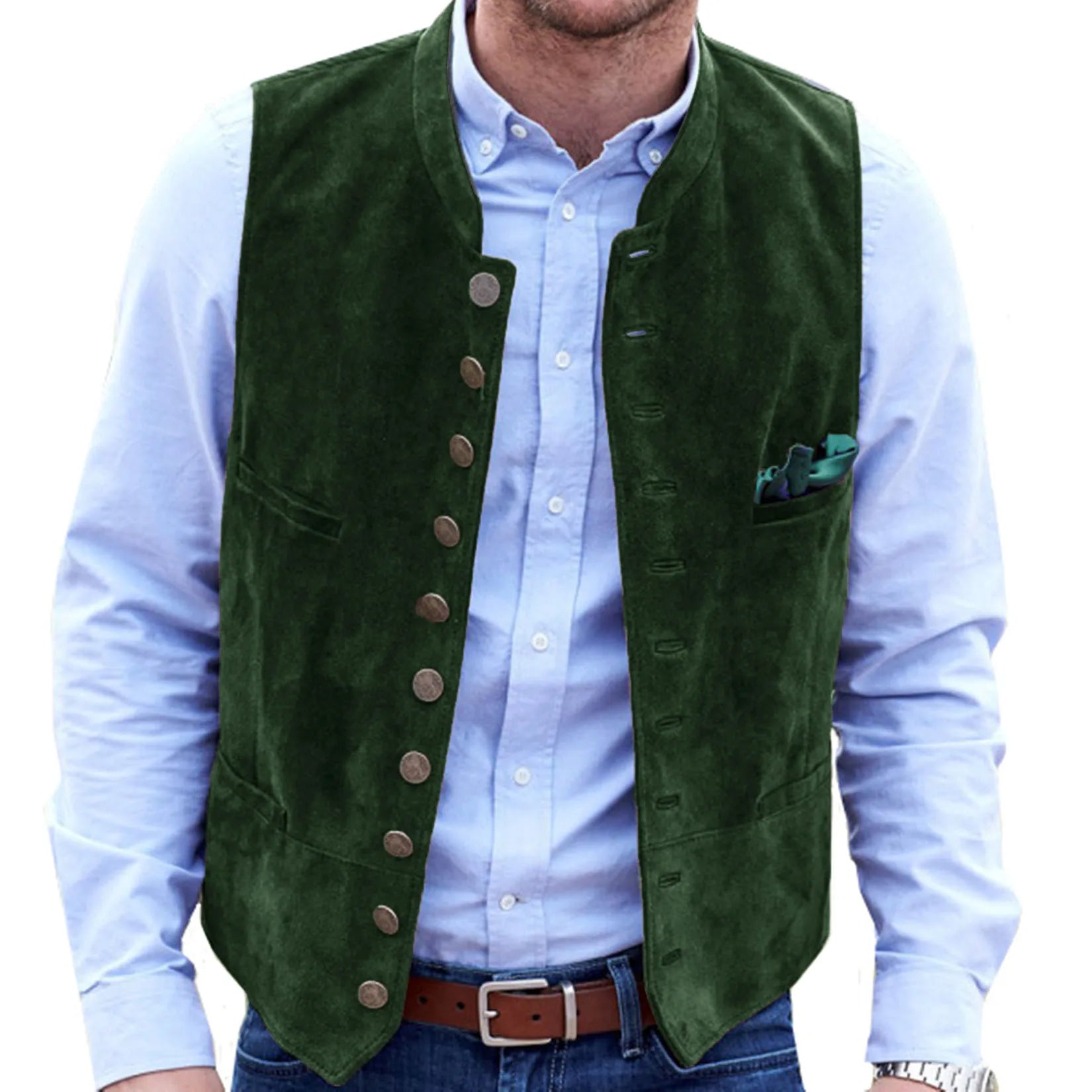 Horizon Steampunk Utility Vest | Soft Imitation Suede 3
