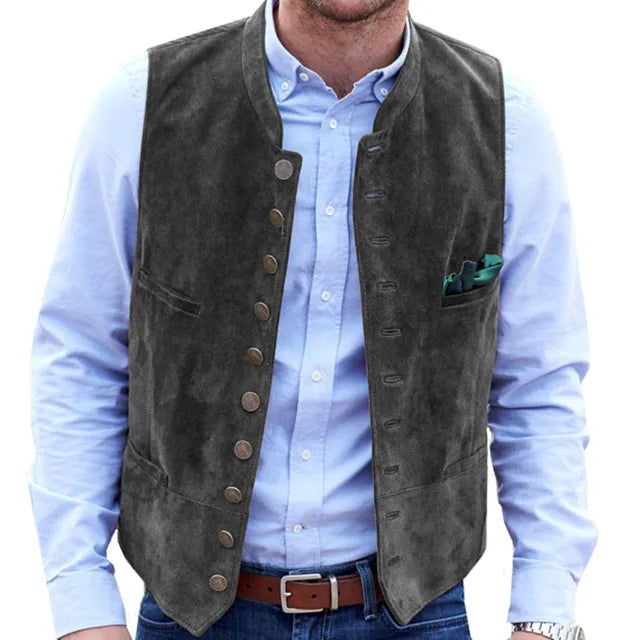 Horizon Steampunk Utility Vest | Soft Imitation Suede 5