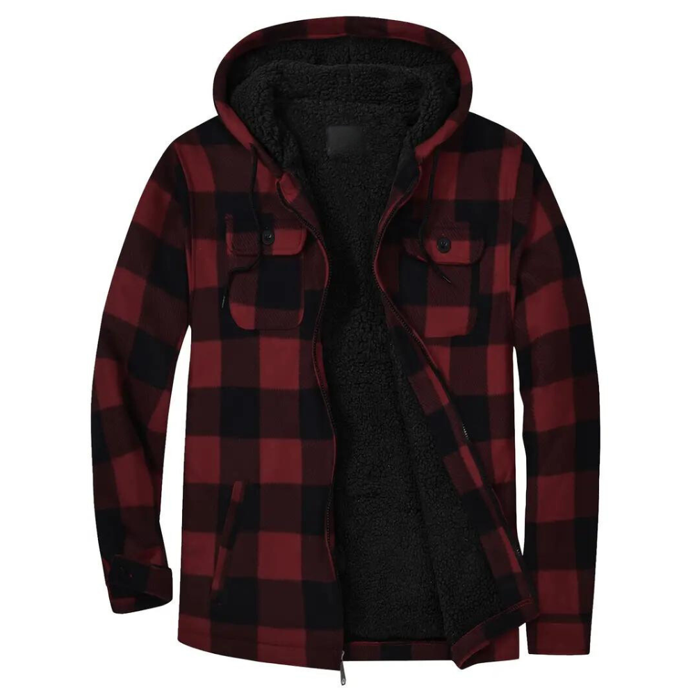 Hugo Men's Hooded Jacket | Checked Pattern, Casual Chic 2
