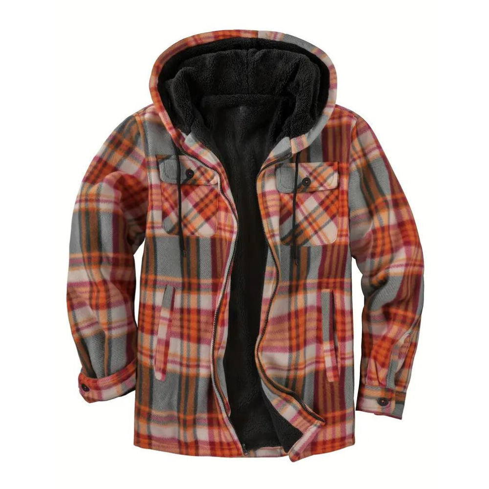 Hugo Men's Hooded Jacket | Checked Pattern, Casual Chic 5