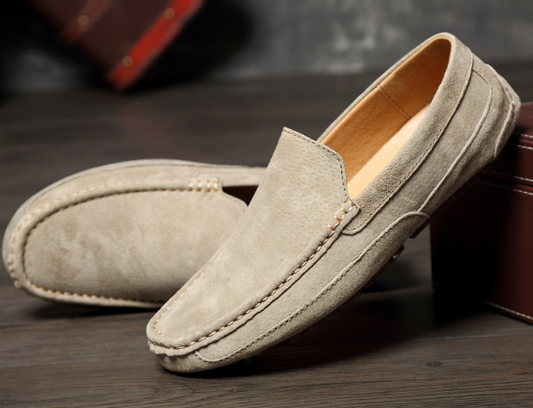 Hugo Men's Loafers | Comfortable Fit, Timeless Beige Design 1