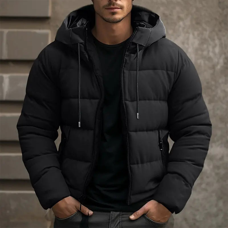 Hugo Men's Puffer Winter Jacket | With Hood and Practical Pockets 2