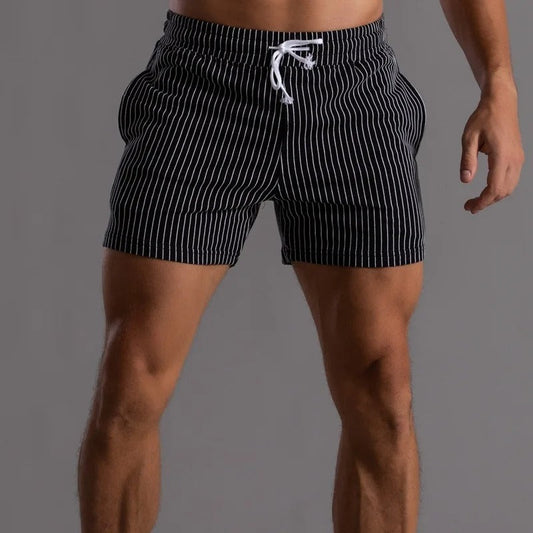 Hugo Men's Shorts | Striped Cotton Design, Comfortable Fit 0