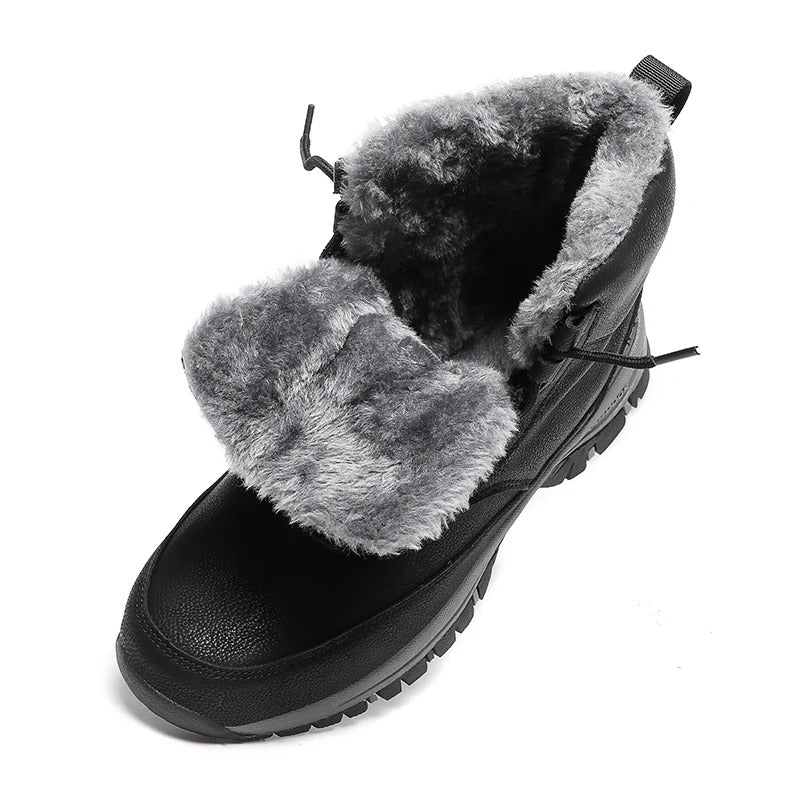 Hugo Men's Snow Boots | Waterproof Leather, Fleece Lining 3