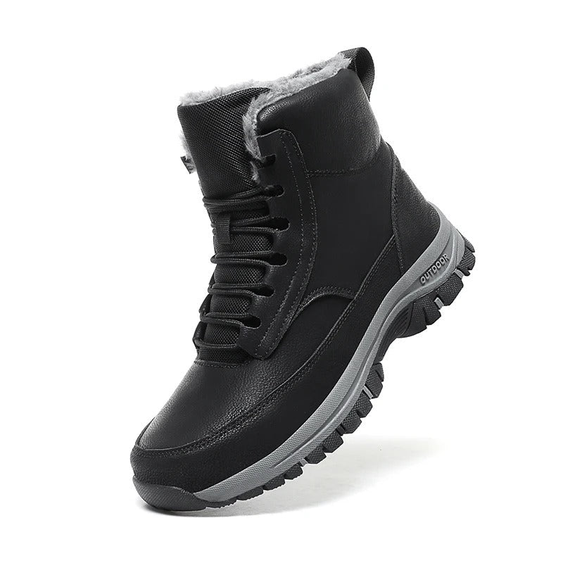 Hugo Men's Snow Boots | Waterproof Leather, Fleece Lining 4
