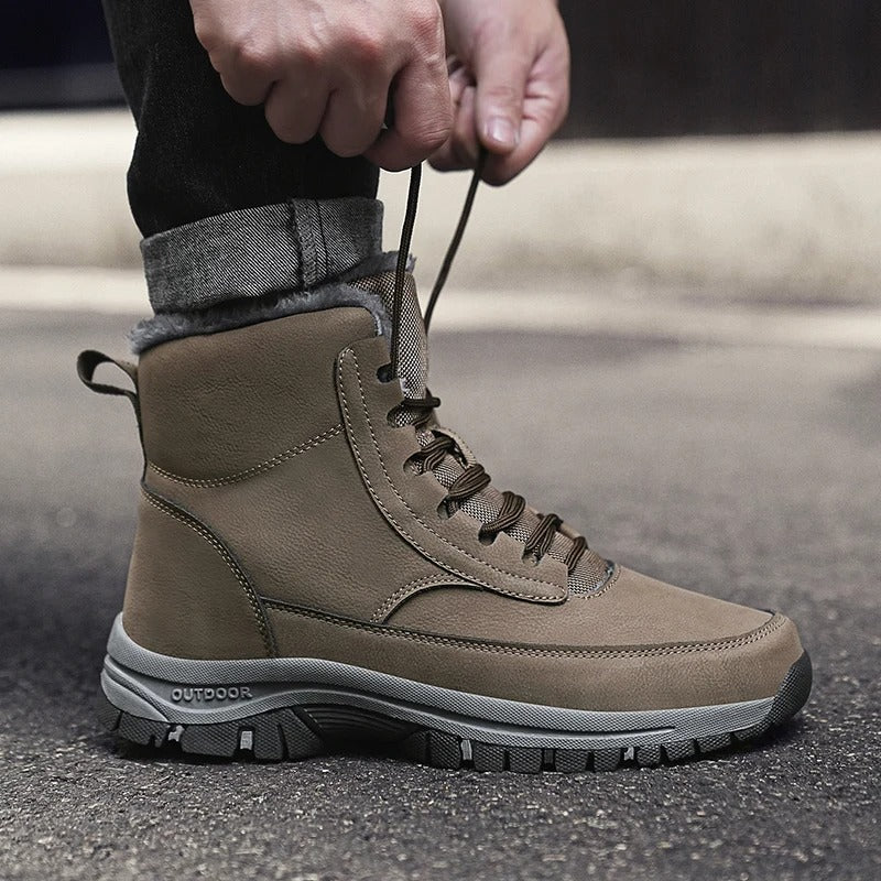 Hugo Men's Snow Boots | Waterproof Leather, Fleece Lining 6