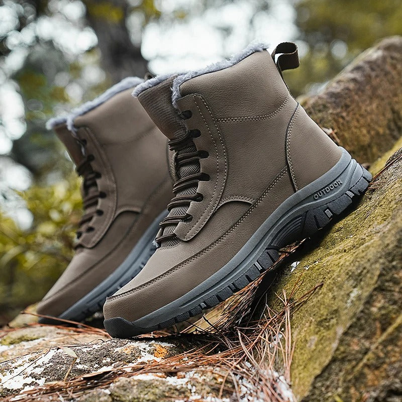 Hugo Men's Snow Boots | Waterproof Leather, Fleece Lining 7