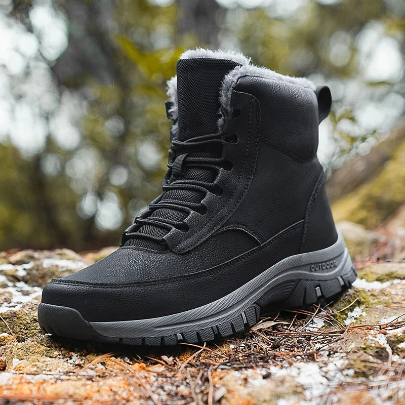 Hugo Men's Snow Boots | Waterproof Leather, Fleece Lining 8