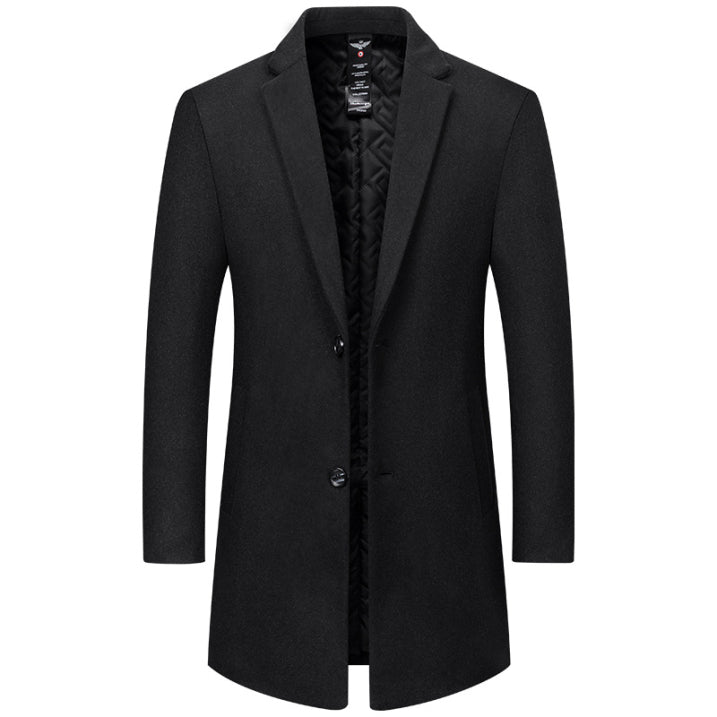 Hugo Men's Trench Coat | Long Cut, High-Quality Fabric, Timeless Design 1