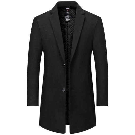 Hugo Men's Trench Coat | Long Cut, High-Quality Fabric, Timeless Design 1