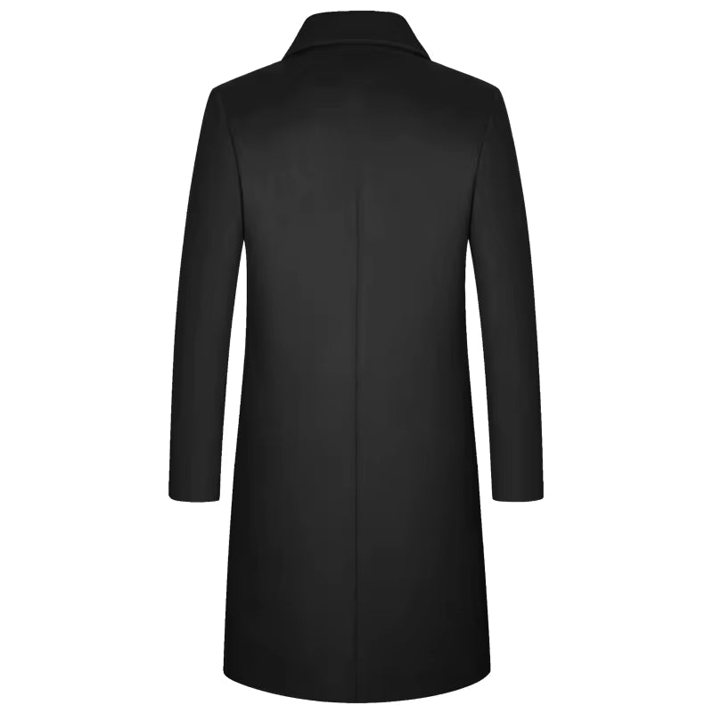 Hugo Men's Trench Coat | Long Cut, High-Quality Fabric, Timeless Design 3